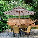 Ombrellone da Giardino in Legno di Pioppo Ø2,65 mt   Grigio Chiaro