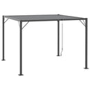 Pergola da Giardino 2,95x2,95m in Alluminio e Acciaio Grigio