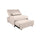 Fauteuil Convertible Simple 80x113x45 cm en Tissu Beige
