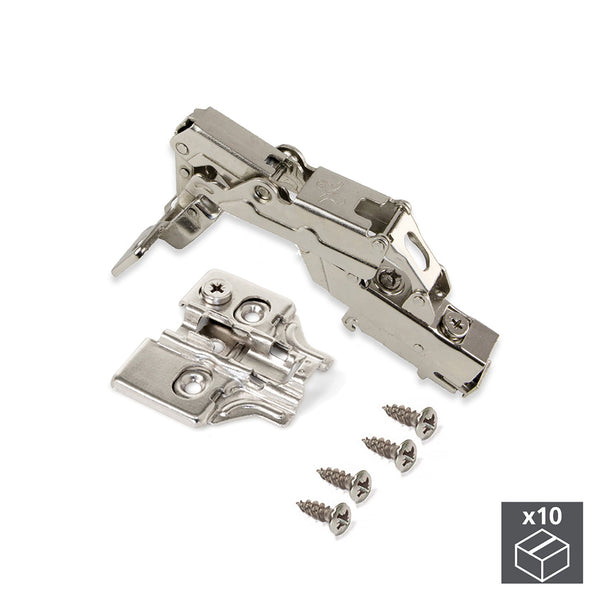 Charnière à coupelle 35 mm de haut Col 165º Fermeture amortie avec base 10 pièces Emuca prezzo