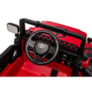 Macchina Elettrica per Bambini Fuoristrada Toyota Fj Cruiser 12V Telecomando Ruote in Gomma e Sedile in Pelle Rosso