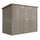 Capanno Porta Attrezzi 249x121x183 cm con 2 Prese d'Aria e Chiavistello in Acciaio Grigio Chiaro