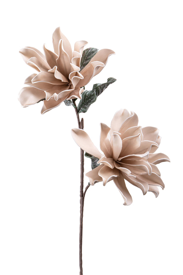 Set 2 Fleurs Dahlia Composé de 2 Fleurs Artificielles Hauteur 94 cm Gris prezzo