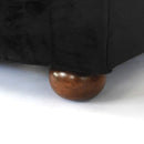 Divano 2 Posti 170x81x77 cm in Tessuto Nero