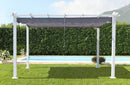 Pergola da Giardino 3x4 m in Alluminio Tortora Telo Grigio