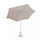 Joli parasol de jardin Ø3 m en aluminium gris tourterelle