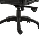 Sedia da Gaming Ergonomica in Similpelle Regolabile Nera 
