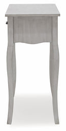 Consolle 2 Cassetti 90x38x78 cm in Legno Soriani Grigio Anticato