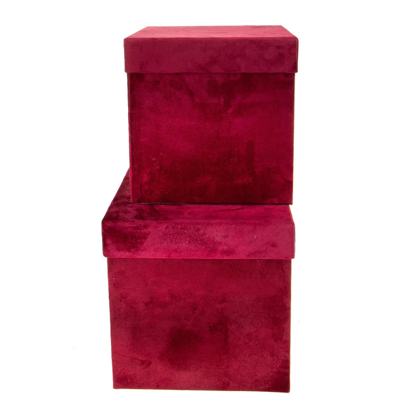 Lot de 2 boîtes carrées en velours H 265 cm acquista