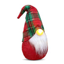 Gnomo di Natale H45 cm con Luce Rosso con Cappello Scozzese