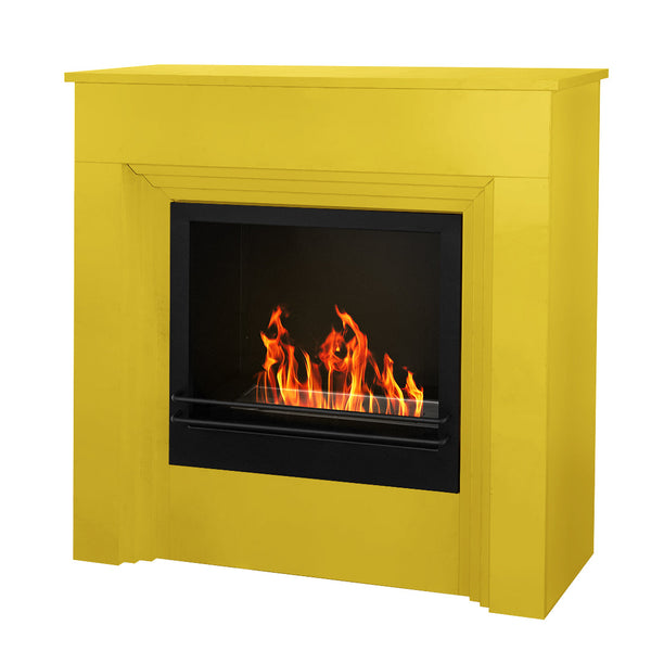 sconto Camino a Bioetanolo da Pavimento 96x35xH96 cm Bellini Giallo