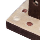 Struttura Tiragraffi per Gatti con Palline e Topolini Crema e Marrone 35x35x60.5 cm 