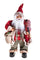 Père Noël avec Violon Musique et Mouvement Intérieur H60 cm Rouge