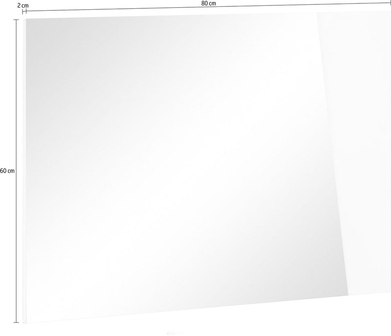 Specchio a Parete 80x2x60 cm Vega Bianco Lucido   