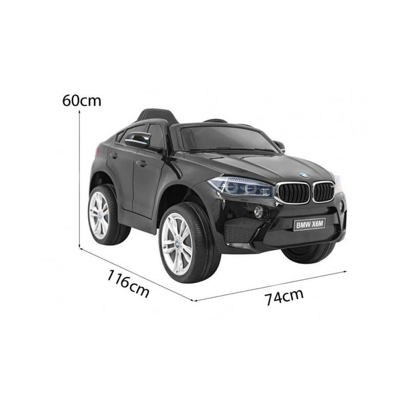 Macchina Elettrica per Bambini 12V con Licenza BMW X6M Nero