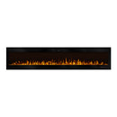 Camino Elettrico da Incasso 54,4x254x14 cm Effetto Fiamma 1500W Fiji Nero