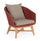 Fauteuil 76x78x77h cm avec coussins Coachella Scarlet