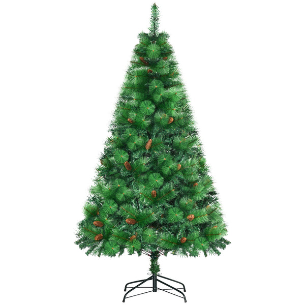 Sapin de Noël artificiel H180 cm 782 branches avec décorations et socle en métal vert prezzo