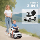 Macchina Cavalcabile 84x40x94,5 cm Licenza Land Rover con Maniglia e Barriera in PP e Acciaio Bianco      