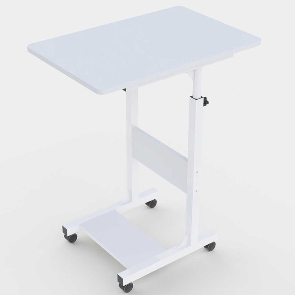 Tavolino Porta PC Computer da Letto Divano Regolabile con Ruote Bianco online