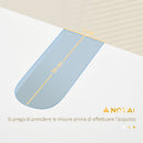 Mobile Sotto Lavabo Bagno 60x30x65 cm in Legno e Acciaio Bianco e Oro
