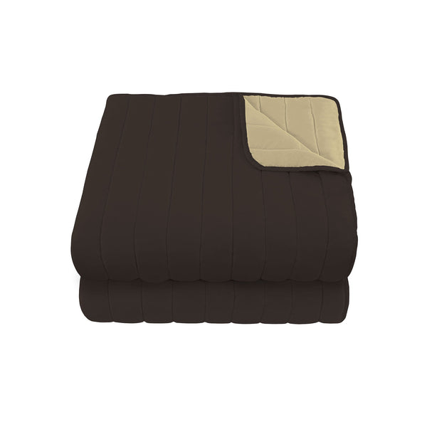 sconto Couette Double Face 100gr Marron/Crème Différentes Tailles