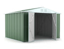 Casetta Box da Giardino in Lamiera di Acciaio Porta Utensili 327x269x217 cm Enaudi Verde