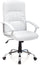 Chaise de bureau présidentielle en similicuir blanc Leader