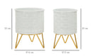 Porta Vasi Carly Coppia Ø16x20 cm - Ø13x20 cm in Ferro Oro      