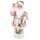 Père Noël H80 cm avec Lumières et Mouvement Rose