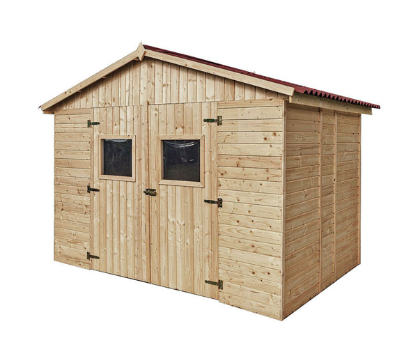 Casetta Box da Giardino 2,8x2 m Senza Pavimento in Legno Picea Massello 16mm Eden prezzo