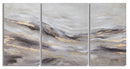 Dipinto su Tela Monty Set 3 Pz 45x2,7x80-60x2,7x80 cm in Legno di Pino e Canvas Multicolor