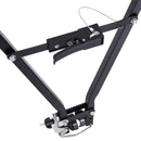 Portabici per Auto Posteriore Pieghevole 3 Biciclette 40 kg in Acciaio e Alluminio Nero e Rosso 66x54x47 cm 