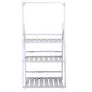 Portapiante Scaffale 3 ripiani 68,5x40xh132 cm in Legno Bianco