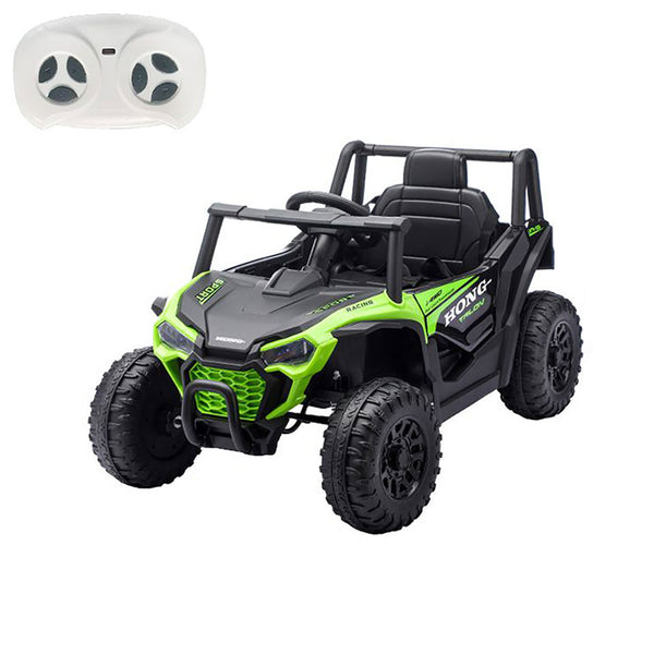 Macchina Elettrica per Bambini Buggy Adventure 2 Motori da 25W con Telecomando Luci e Suoni Verde sconto