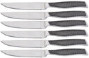 Set 6 Coltelli da Tavola Lama Seghettata in Acciaio Inox Rambo