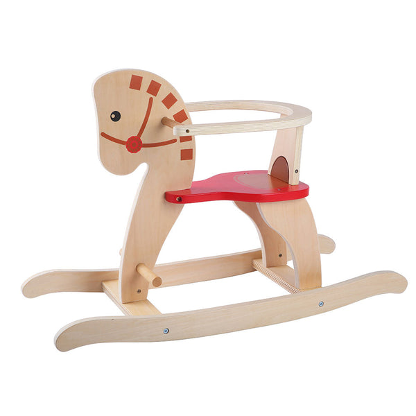 Cheval à bascule en bois avec anneau de protection pour enfants online