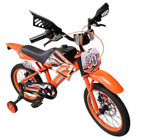 online Bicicletta per Bambini 16" Freni a Disco e Rumore del Motore in Accelerazione Magik-Bike Motocross Arancione