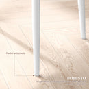 Set 6 Sedie da Pranzo Moderne Schienale Alto Cuciture a Diamante 41x50x97 cm Bianco  