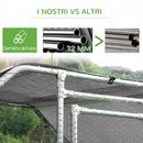 Gabbia Box da Esterno Zincato per Animali 2,8x3,8x1,95 m 