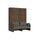 Lit double escamotable gain de place avec canapé Kentaro H210 cm marron