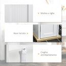 Mobile Bagno Stretto Salvaspazio 20x20x80 cm con Porta Carta Igienica Ripiani Regolabili in MDF Bianco      