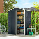 Casetta Box Porta Attrezzi da Giardino 136x87x179 cm Superficie 1.1m² con Porta Scorrevole Bloccabile in Acciaio Grigio      
