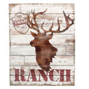 Quadro legno renna cm 40x50x2,5