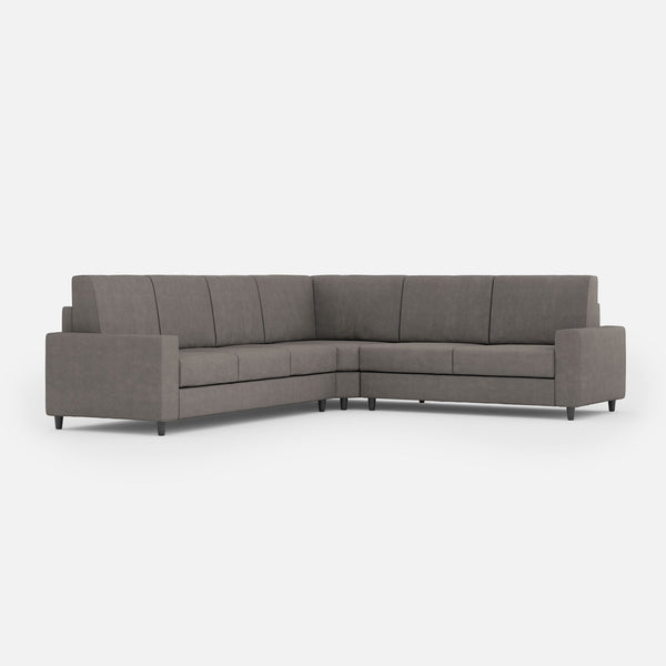 sconto Canapé d'angle Sakar 6 places 286x246x85 cm en tissu gris