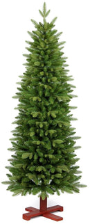 Albero di Natale Artificiale Realistico 210 cm 979 Rami Base in Legno Verde