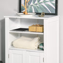 Mobiletto da Bagno 1 Mensola 2 Ante 50x30x93 cm in Legno Bianco