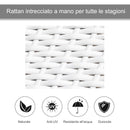 Set 2 Lettini Prendisole in Acciaio con Cuscino Bianco 
