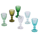 Set 6 Tazzine per Liquori Liquorini Prisma Greenery in Vetro VdE Tivoli 1996 Verde