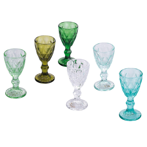 Set de 6 Coupes à Liqueur Prisma Greenery en Verre VdE Tivoli 1996 Vert acquista